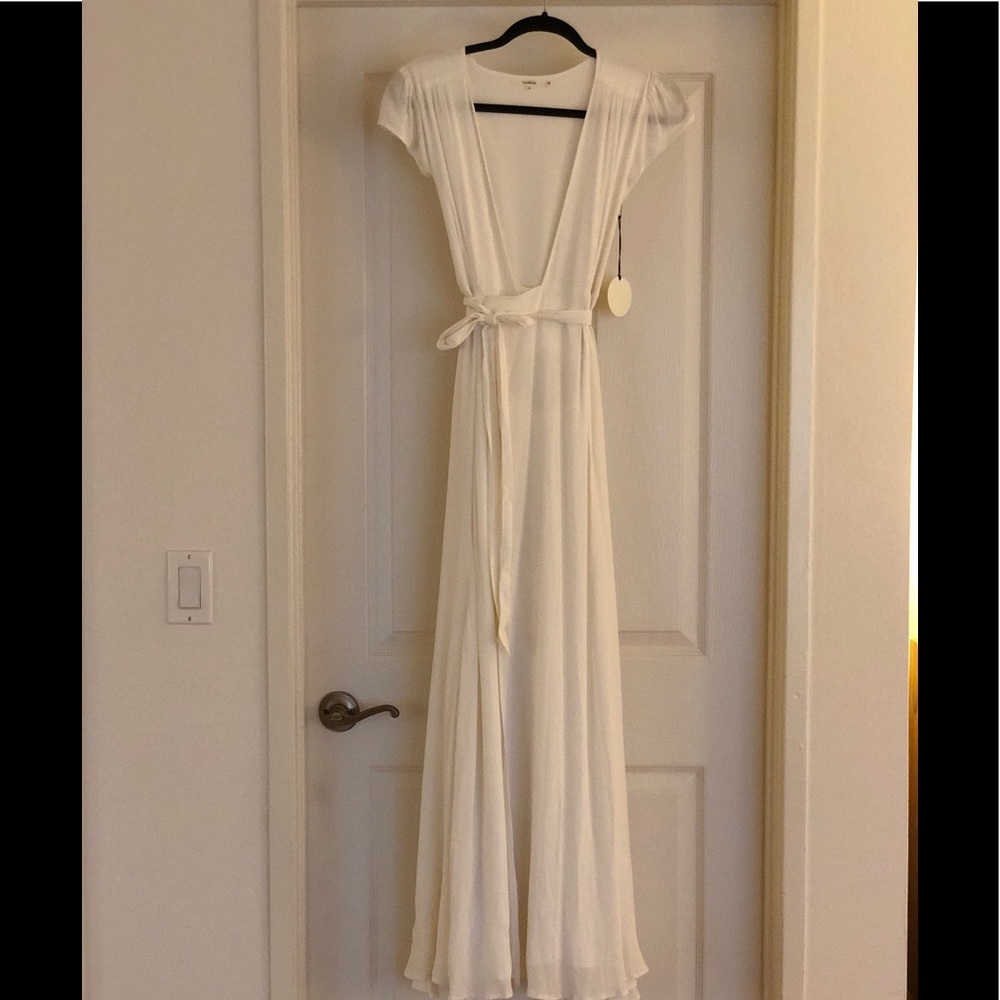Tularosa white/ivory wrap dress. New with tags